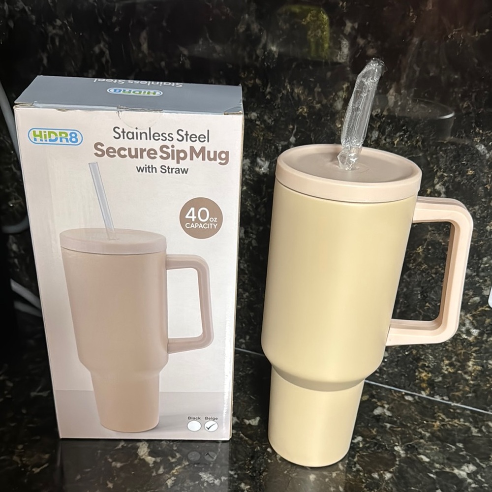 HIDR8 Stainless Steel Sip Mug with Straw